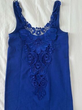 Urban Heritage Royal Blue Lace-Front Camisole